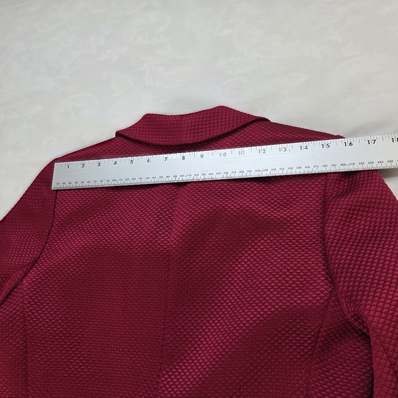 Rickie Freeman for Teri Jon Silk Wool Skirt Suit Set Size 8 Pink Textured VTG - Picture 12 of 16